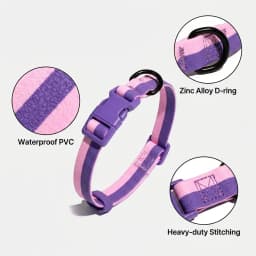 Hands-Free Dog Leash with Collar, Reflective Nylon Adjustable Training Lead for Small Dogs, 3 Colors S/M/L