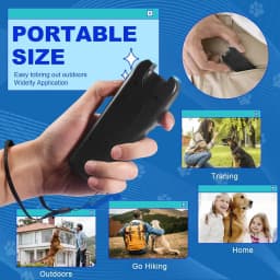 Ultrasonic Anti Barking Device Rechargeable Dog Bark Deterrent LED Light Dog Training Repellent