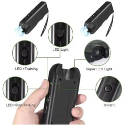Ultrasonic Anti Barking Device Rechargeable Dog Bark Deterrent LED Light Dog Training Repellent