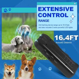 Ultrasonic Anti Barking Device Rechargeable Dog Bark Deterrent LED Light Dog Training Repellent