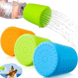 Portable Pet Shower Head - Adjustable Silicone Bath Sprayer for Dogs and Cats, Gentle Water Flow for Outdoor & Indoor Pet