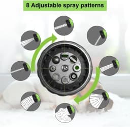 8 in 1 High Pressure Foam Pet Shower Gun Adjustable Hose Nozzle Multifunctional Tool for Dog Cat Bath Garden Vehicle Washing