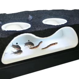 1Pcs Multifunctional Two Holes Underground Aquarium Tunnel Curved Gravel Substrate Cave Fish Hiding Shelter Reptile Hideout Orna