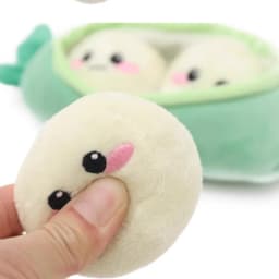 Soft Plush Pea Pod Pet Foraging Toy Squeaky Bite Resistant Teeth Grinding Anxiety Relief Interactive Puppy Training Accessory
