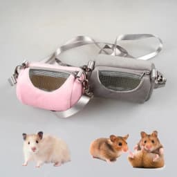 1Pc Small Pet Backpack Hamster Carrier Bag Portable Cylinder Satchel Flying Squirrel Travel Breathable Mesh Pouch Pet Supplies