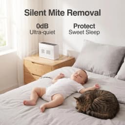 Air Purifier for Pet Odor Negative Ion Air Freshener Ultrasonic Dust Mite Killer Dual Ozone Modes Portable Hotel Air Disinfector
