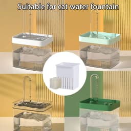 White Filter Cartridge for Pet Water Fountain, Smart Cat Water Fountain Filter, Small Cube Pet Water Dispenser Filter Cartridge