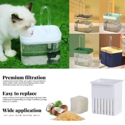 White Filter Cartridge for Pet Water Fountain, Smart Cat Water Fountain Filter, Small Cube Pet Water Dispenser Filter Cartridge