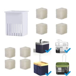 White Filter Cartridge for Pet Water Fountain, Smart Cat Water Fountain Filter, Small Cube Pet Water Dispenser Filter Cartridge