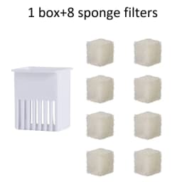 White Filter Cartridge for Pet Water Fountain, Smart Cat Water Fountain Filter, Small Cube Pet Water Dispenser Filter Cartridge