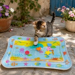 1PC Thickened Cat Water Bed Sensory Playmat in Square Sensor Cat Cooling Mat for Pets Playing Sleeping All Seasons
