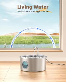 3.2L Large Capacity Stainless Steel Cat Dog Pet Drink Fountain 5V USB Silent Water Pump Dispenser USB Fountain Water Bowl