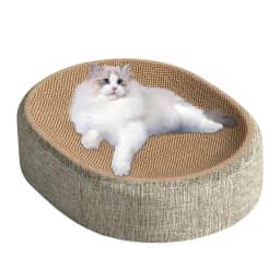 2in1 Cat Play Scratching Board Protect Furniture Grinding Claw Toys Oval Sisal Weaving Wear-resistant Cat Nest Cat Accessories