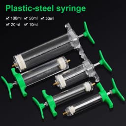 Injector 10/20/30/50/100ML Plastic Steel Animal Syringe Sheep Cow Cattle Pasture Farm Veterinary Equipment Animal Husbandry Tool