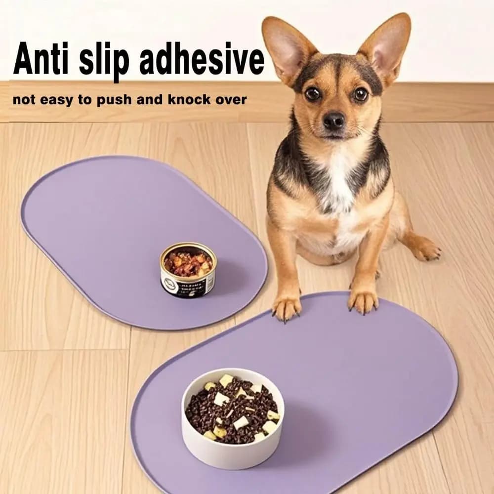 High Quality Silicone Pet Food Mat Waterproof Raised Edges Dog Food Mat BPA-Free Easy Clean Cat Feeding Mat Pet Supplies