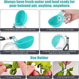 Pet Dogs Cat Drinking Bottle Plastic with Lanyard Outdoor Foldable Water Dispensers Leak-proof Compact Travel Pet Water Bottle