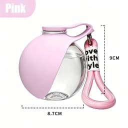 Pet Dogs Cat Drinking Bottle Plastic with Lanyard Outdoor Foldable Water Dispensers Leak-proof Compact Travel Pet Water Bottle