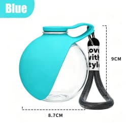 Pet Dogs Cat Drinking Bottle Plastic with Lanyard Outdoor Foldable Water Dispensers Leak-proof Compact Travel Pet Water Bottle