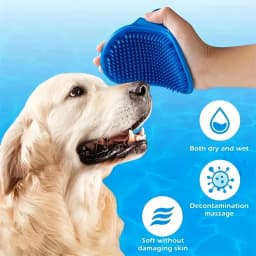 Pet Bath Brush Cat Dog Grooming Brush Silicone Massage Brush Adjustable Round Handle Pet Shampoo Brush Cleaning Comb Tool