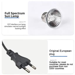 Reptile Heat Lamp UVA UVB Light Rotatable Basking Spot Light Simulated Sunlight For Turtle Lizard Dimmable Heating Lamp 