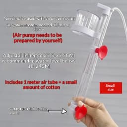 1 Set Air-Lift Fish Waste Collector Bottom Suction Waste Removal Tool for Small Home Aquarium Fish Tank Maintenance