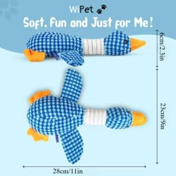 Pet Dog Toys Cute Goose Shape Plush Squeaky Chew Toy Bite Resistant Teeth Cleaning Interactive Stuffed Molar Pet Play Toys