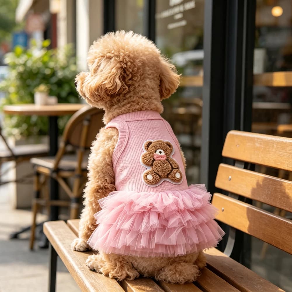 1PC Princess Dog Skirt Sleeveless Puffy Cute Pet Half Skirt Comfortable for Small Dogs Cats