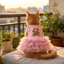 1PC Princess Dog Skirt Sleeveless Puffy Cute Pet Half Skirt Comfortable for Small Dogs Cats