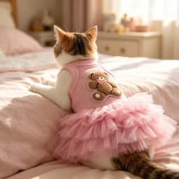 1PC Princess Dog Skirt Sleeveless Puffy Cute Pet Half Skirt Comfortable for Small Dogs Cats