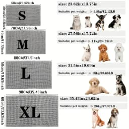 Pet Dog House Cat Doormats for Muddy Paws Absorbent Washable Mat Anti-slip 60x90 Quick-Drying Mat Pet Sleep Dog Accessories New