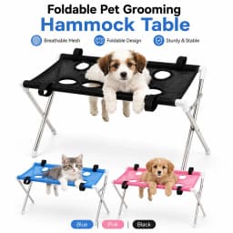 Pet Dog Bath Holder Grooming Hammock Stand Foldable Super Strong Fixation Anti Scratch Anti Bite Bathing Nail Trimming Chair