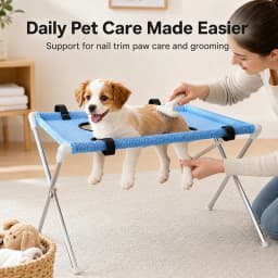 Pet Dog Bath Holder Grooming Hammock Stand Foldable Super Strong Fixation Anti Scratch Anti Bite Bathing Nail Trimming Chair