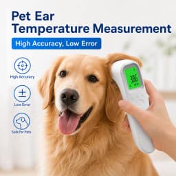 AiQUE Pet Thermometer Digital Fast Reading Accurate Animal Temperature Meter For Dog Cat Rabbit Livestock Veterinary Electronic