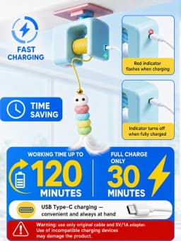 Aoifn Automatic Cat Toy, Electric Hanging Door Frame Cat Toy with Rechargeable Battery, Interactive Flying Bird Toy for Indoor