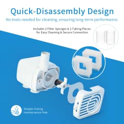Water Pump for Pet Cat Water Fountain With 2 Filters-Motor Replacement for Cat Flowers Drinking Bowl Water Dispenser-Pet Product