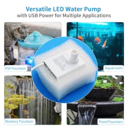 Water Pump for Pet Cat Water Fountain With 2 Filters-Motor Replacement for Cat Flowers Drinking Bowl Water Dispenser-Pet Product