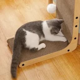 Large Small L Shaped Cat Scratching Post Durable Corrugated Cardboard Scratch Pad Space Saving Cat Toy for Kittens Adult Cats