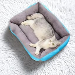 Large Cozy Pet Sleeping Bed Long Hair Plush Cat Dog Mat Warm Cushion Washable Soft Kennel Bed for Indoor Pets