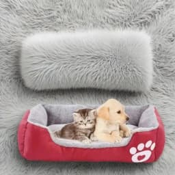 Large Cozy Pet Sleeping Bed Long Hair Plush Cat Dog Mat Warm Cushion Washable Soft Kennel Bed for Indoor Pets