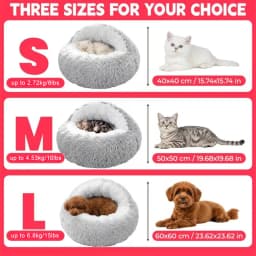 Cozy Cat Bed Shell-Shaped Semi-Enclosed Sleeping Nest, Warm Soft Plush Pet Mattress Pad for Cats, Small Dogs and Kittens