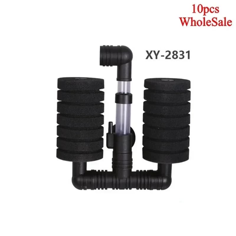 10Pcs Bio Sponge Filter Betta Fry Shrimp Aquarium Fish Tank Double Head XY-2831 Without Packaging Practical