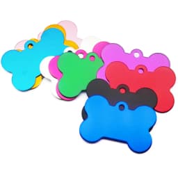 Wholesale 100Pcs Aluminium Bone Dog Tag Personalized Customize Tag Cat Name Pet Dog ID Tags Identity Plate Tags For Dogs Custom