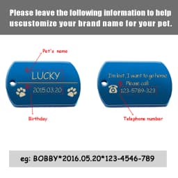 Metal Military Dog ID Tag Dog Accessories Customized Engraved Cat Puppy Name Tag Phone No. for Medium Large Pet Labrador