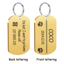 Metal Military Dog ID Tag Dog Accessories Customized Engraved Cat Puppy Name Tag Phone No. for Medium Large Pet Labrador