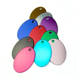 100Pcs Anodizing Aluminum Dog Tag Name Dog ID Tags for Dog Collar Personalized Pet ID Dog Name Tag Customized Engraving