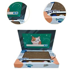 Cat Scratcher Laptop Cat Laptop Toy Foldable Kitten Toy Cat Furniture Cardboard Cat Scratcher Cat Scratch Pad for Gifts Kitty