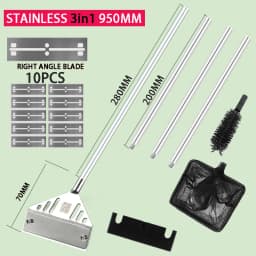 Aquarium Algae Remover Aluminum Alloy Stainless Steel Scraper Blade Fish Tank Glass Water Plant Grass Cleaning Tools Accessories
