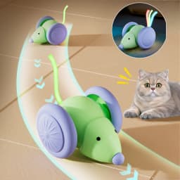 Interactive Cat Toy Electric Mouse Car Automatic Teaser kitten Pet Toys Rechargeable Intelligent Obstacle Avoidance Cat Car Toy
