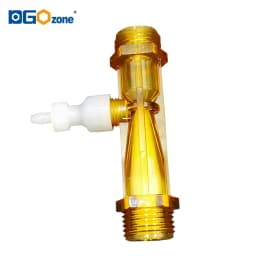 DGOzone PVDF KH-A25100-N 1/2" Venturi Injector with valve Orifice 1mm/2mm/3mm Mixing Gas Liquid for Spa Garden Irrigation