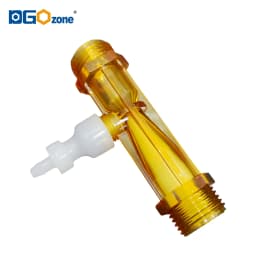 DGOzone PVDF KH-A25100-N 1/2" Venturi Injector with valve Orifice 1mm/2mm/3mm Mixing Gas Liquid for Spa Garden Irrigation
